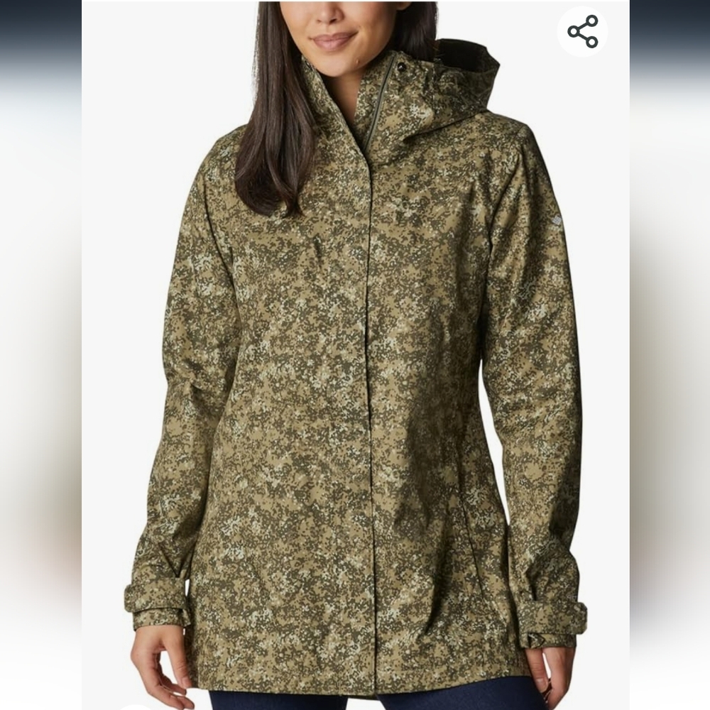 Columbia Women's Splash a Little Ii Jacket, Safari Dotty Disguise Print, Medium